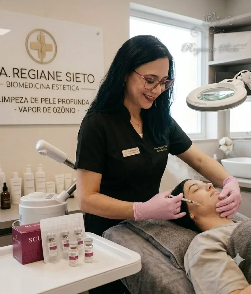 Dra. Regiane Sieto realizando Bioestimuladores de Colágeno em Ribeirão Preto