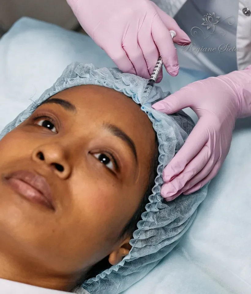 Aplicação de toxina botulínica (botox) na testa em Ribeirão Preto